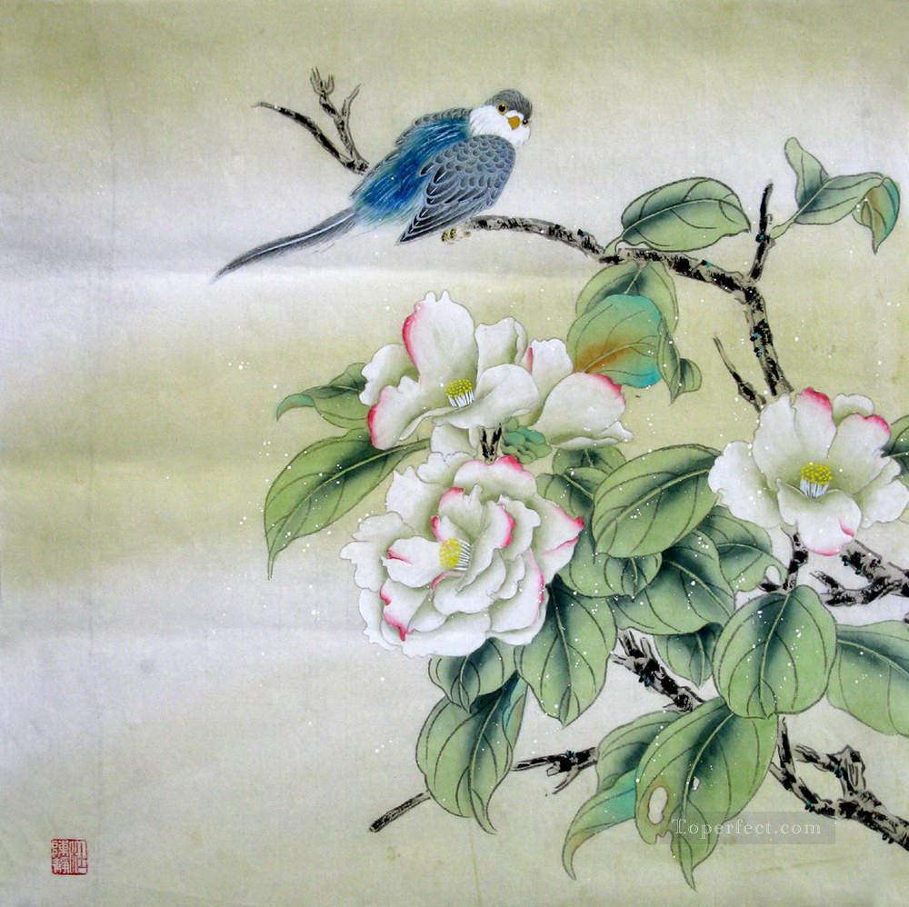 am195D 動物 鳥 古典的な花油絵